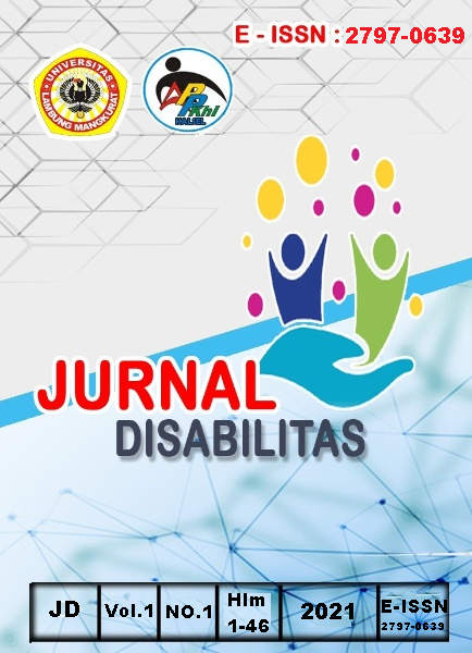 					Lihat Vol 1 No 1 (2021): JURNAL DISABILITAS APRIL
				